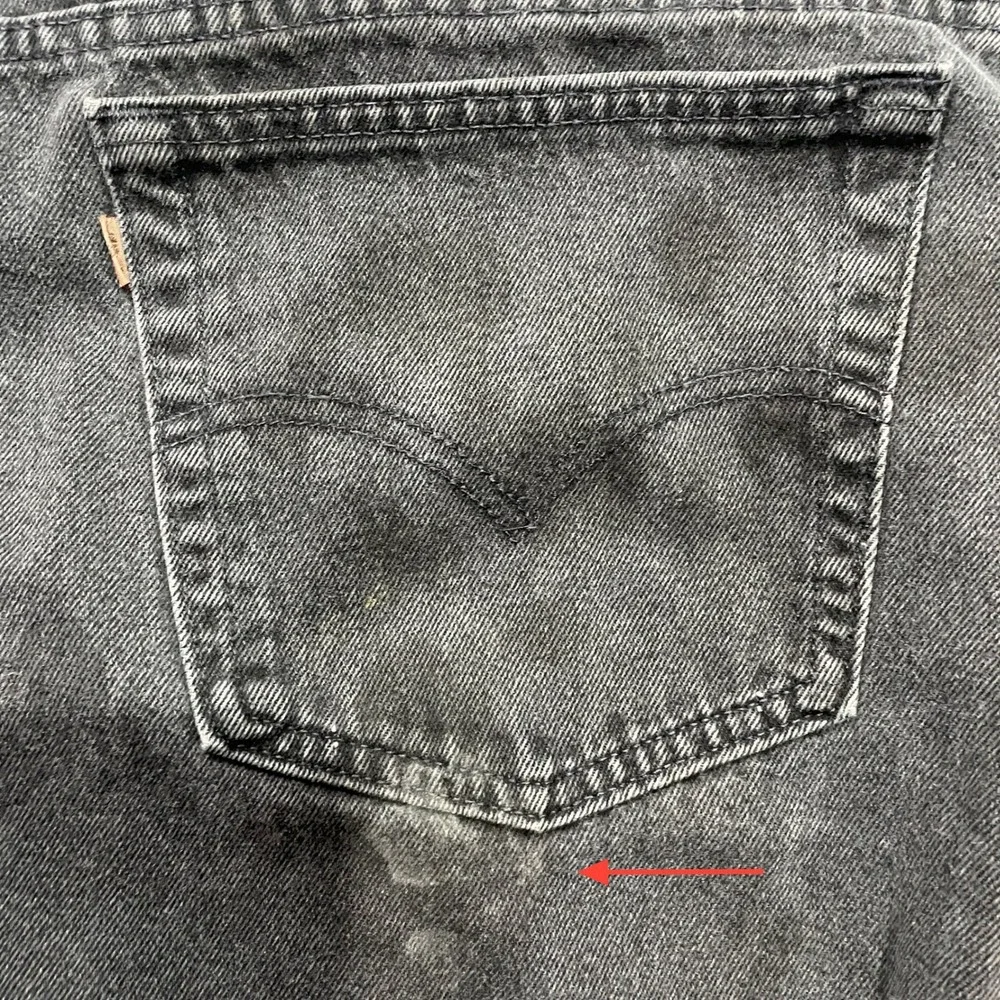 Vintage 1998 Levis 545 Loose Fit Jeans Mens 48x30 Black Orange Tab Y2K